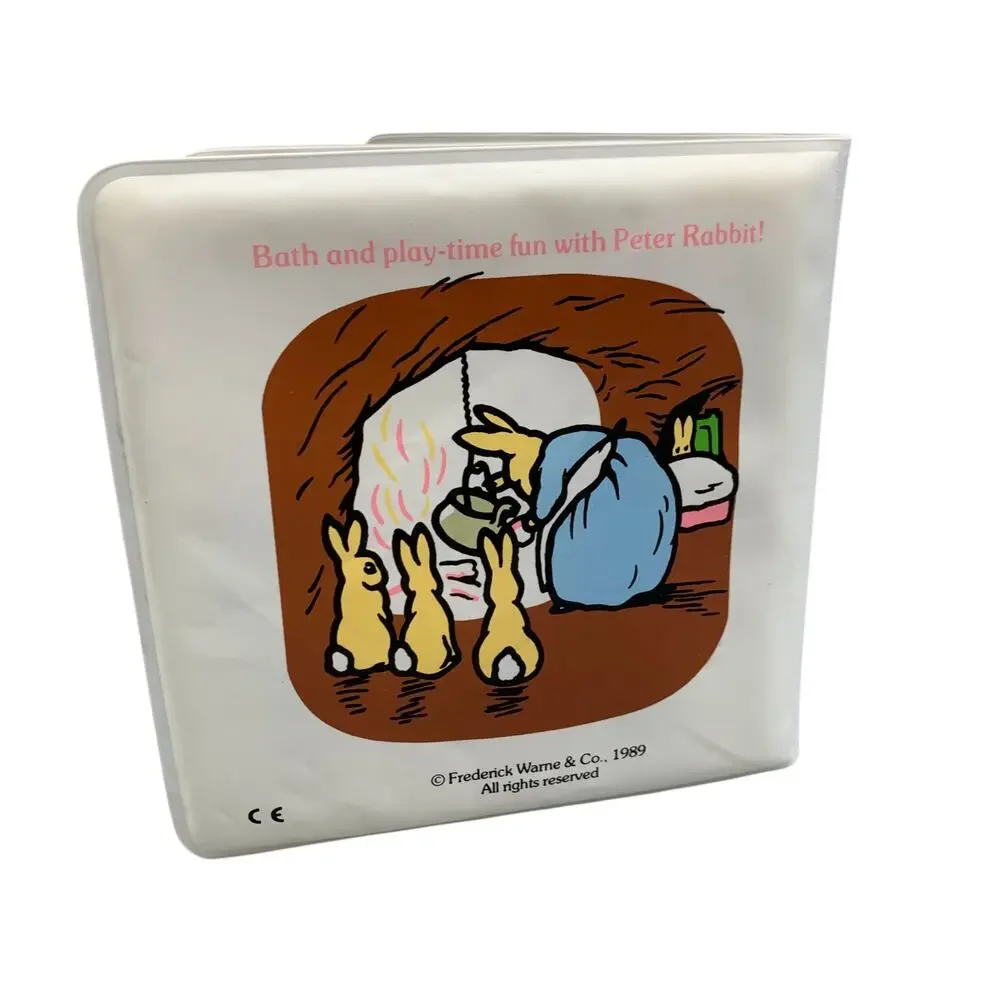 Beatrix Potter Bath Book Peter Rabbit Plastic 1989 Frederick Warne & Co VTG 6
